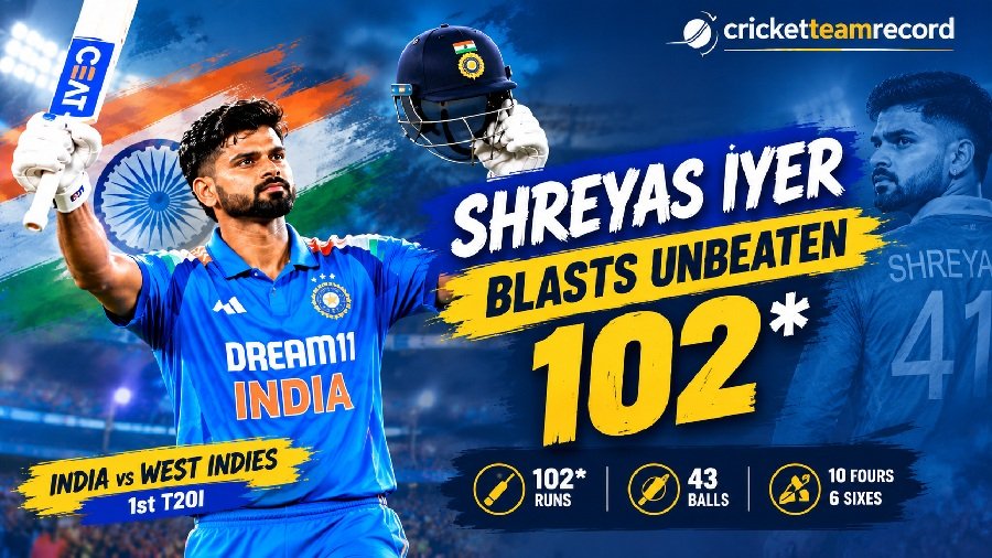 India vs West Indies 1st T20I match result