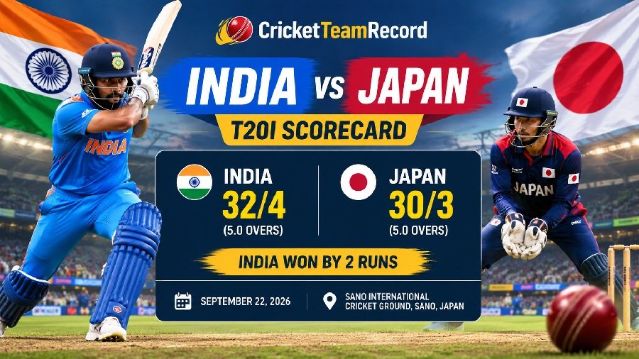 India vs Japan T20I Scorecard