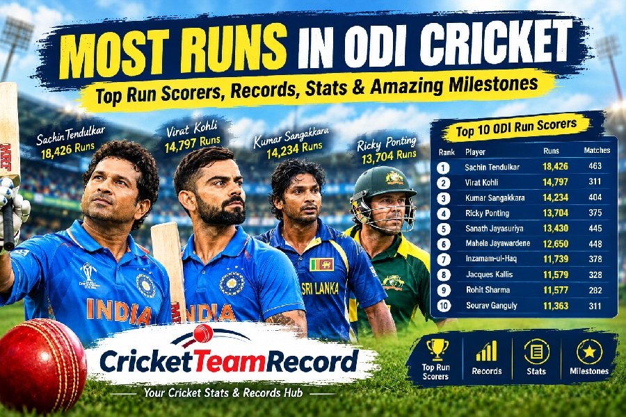 Most Runs in ODI Cricket