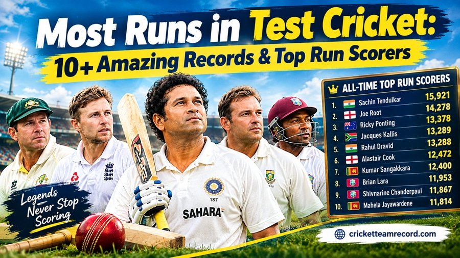 Most Runs in Test Cricket