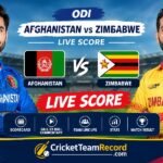 Afghanistan vs Zimbabwe ODI Live Score