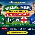 Pakistan vs England ODI Tri Series Live Scorecard