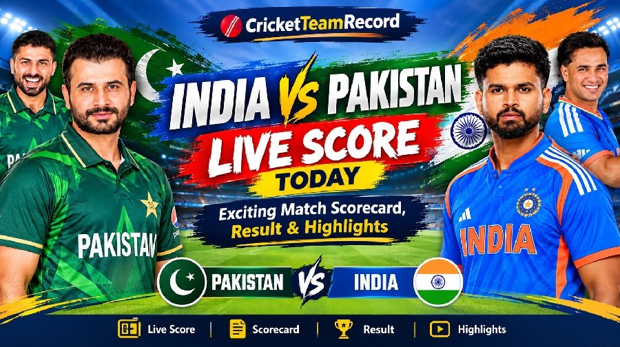 India vs Pakistan Live Score Today