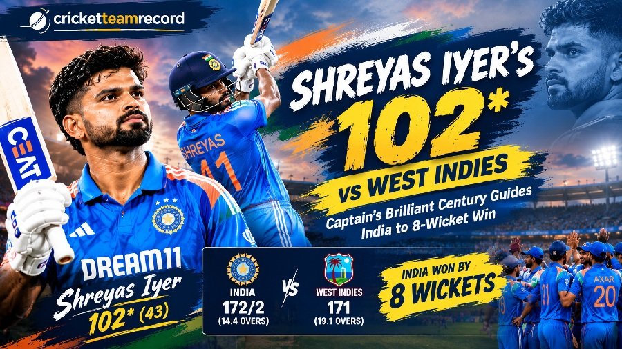 Shreyas Iyer's 102 vs West Indies